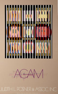Retro Judith L. Posner and Association , Abstract Geometric Screenprint by Yaacov Agam