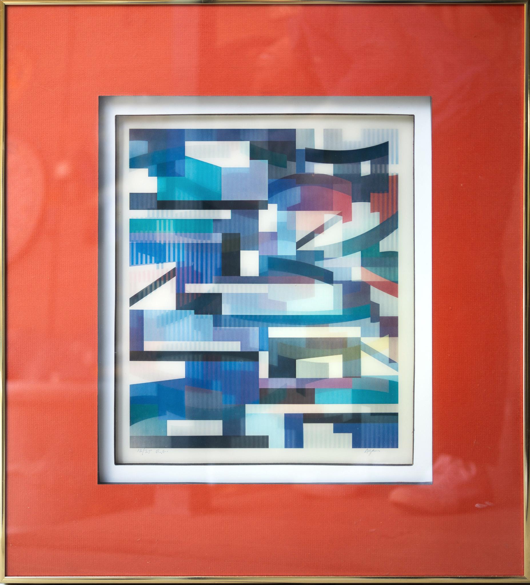 Yaacov Agam Abstract Print - Kinetic Art Abstract Agamograph 