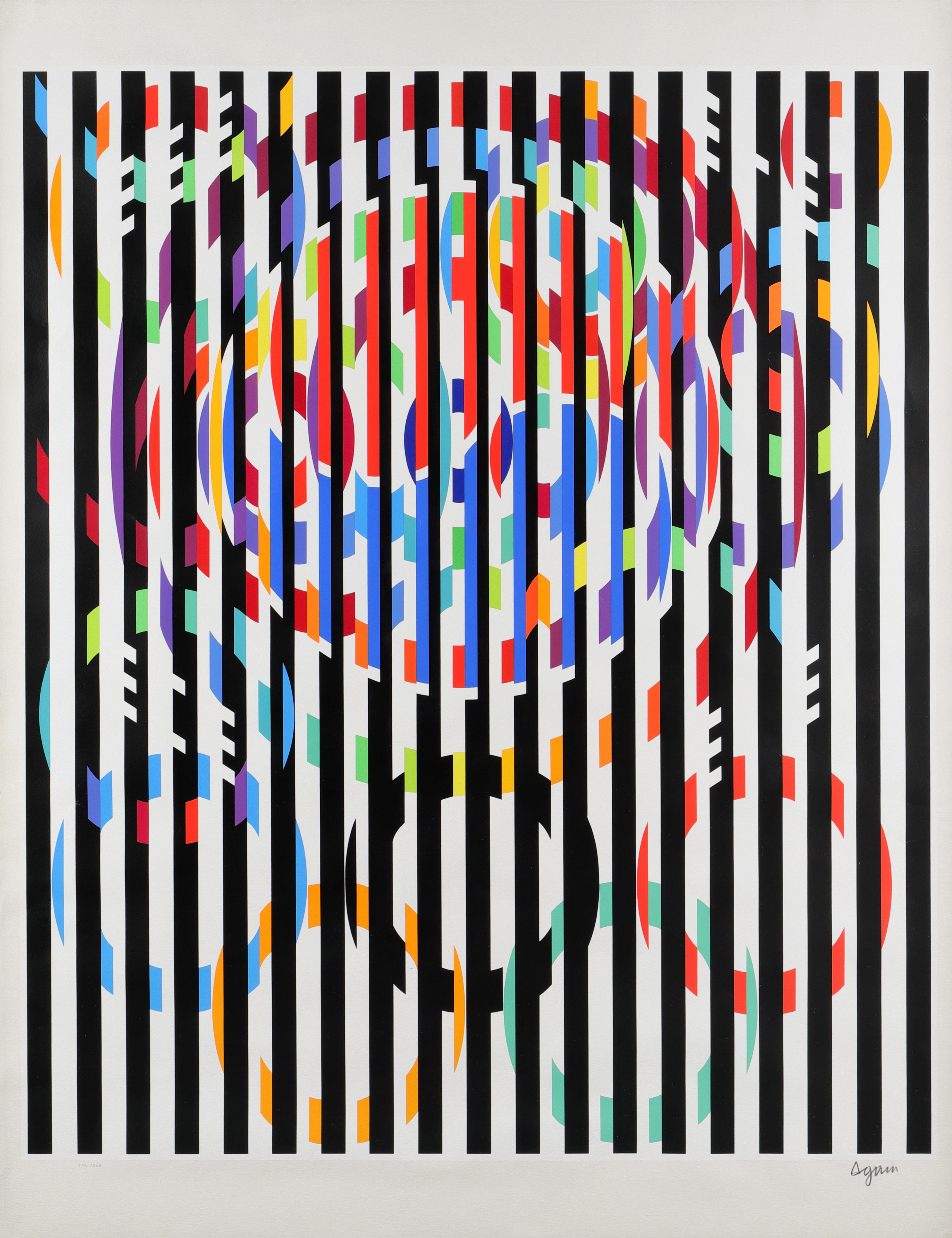 Yaacov Agam Abstract Print - Message of Peace, from official arts portfolio of the XXIVth Olympiad, Seoul