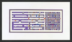 Purple Progression (large framed hand signed abstract screen print)