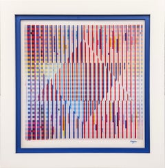 Agamograph "Rainbow Star", lenticolare 3D, autografato, edizione di 99 esemplari, incorniciato