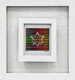 Star of David Agamograph, 3D Lenticular, Hand Signed, Edition of 99, Framed