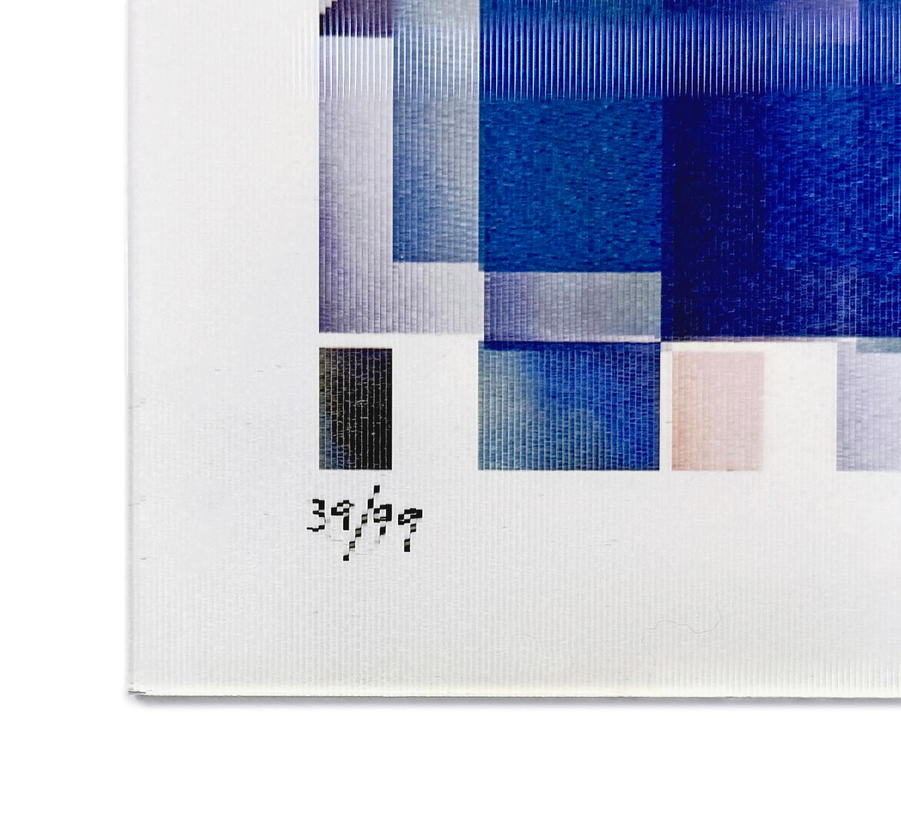 Agamograph (3D lenticular).  Hand signed lower right by Yaacov Agam.  Hand numbered 39/99 lower left.  Artwork size 14.25 x 14 inches.  Custom framed as pictured.  Frame size: 17.75 x 17.62 inches.


About the Artist: Yaacov Agam (Israeli, born