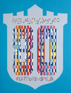 Tel Aviv Yafo 80, Abstract Geometric Screenprint by Yaacov Agam