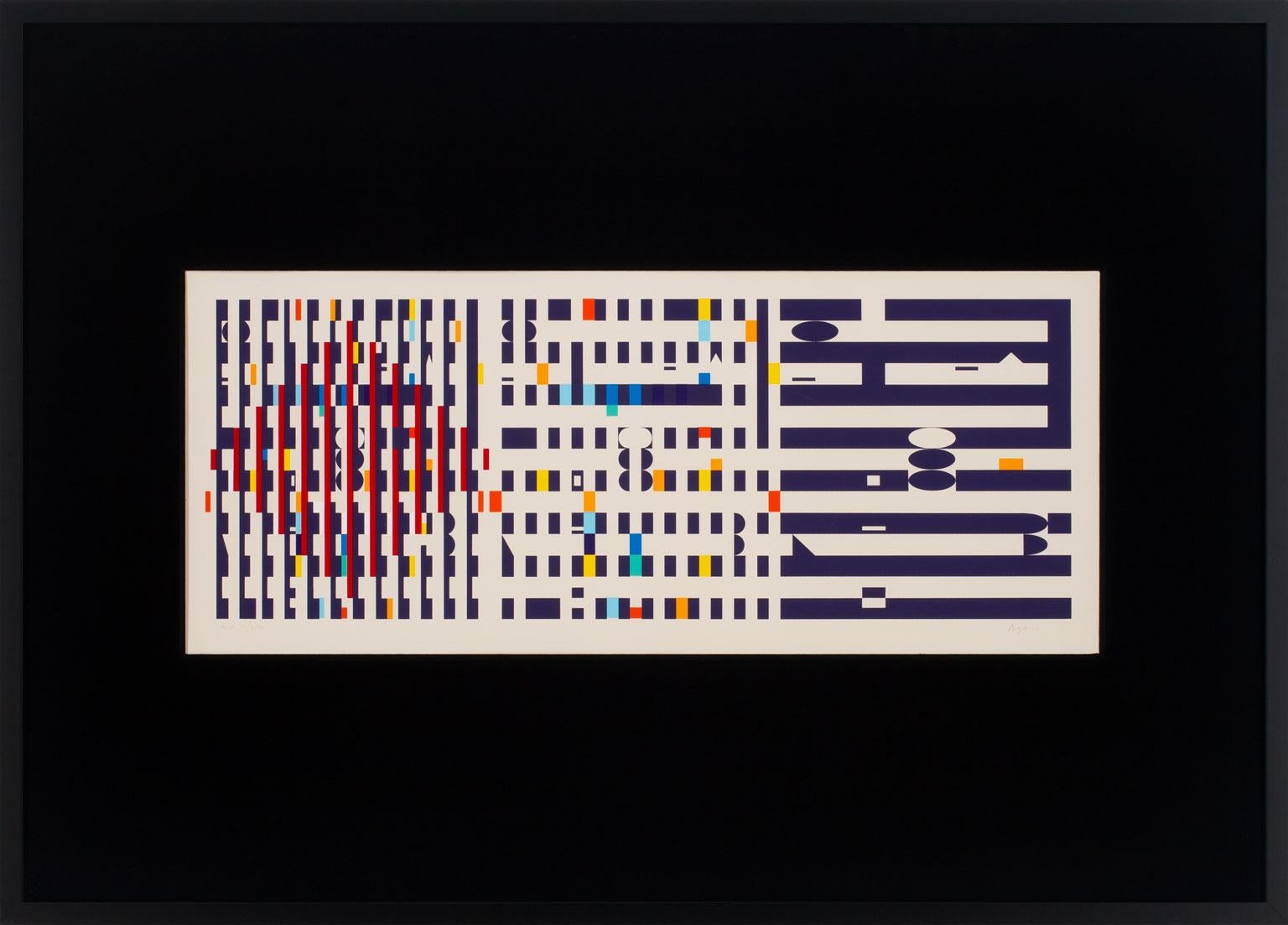“Three Movements" Limited Edition Hand-Signed Serigraph by Yaacov Agam, Framed