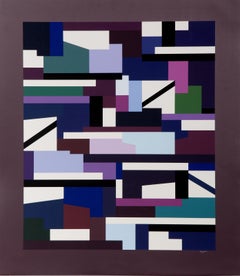 Union II, Abstract Geometric Screenprint by Yaacov Agam