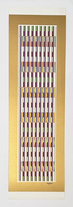 Yaacov Agam Silkscreen, Abstract, 1980s, Untitled from Vertical Orchestration