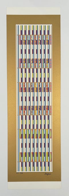 Yaacov Agam Silkscreen, 1980, Untitled, Vertical Orchestration