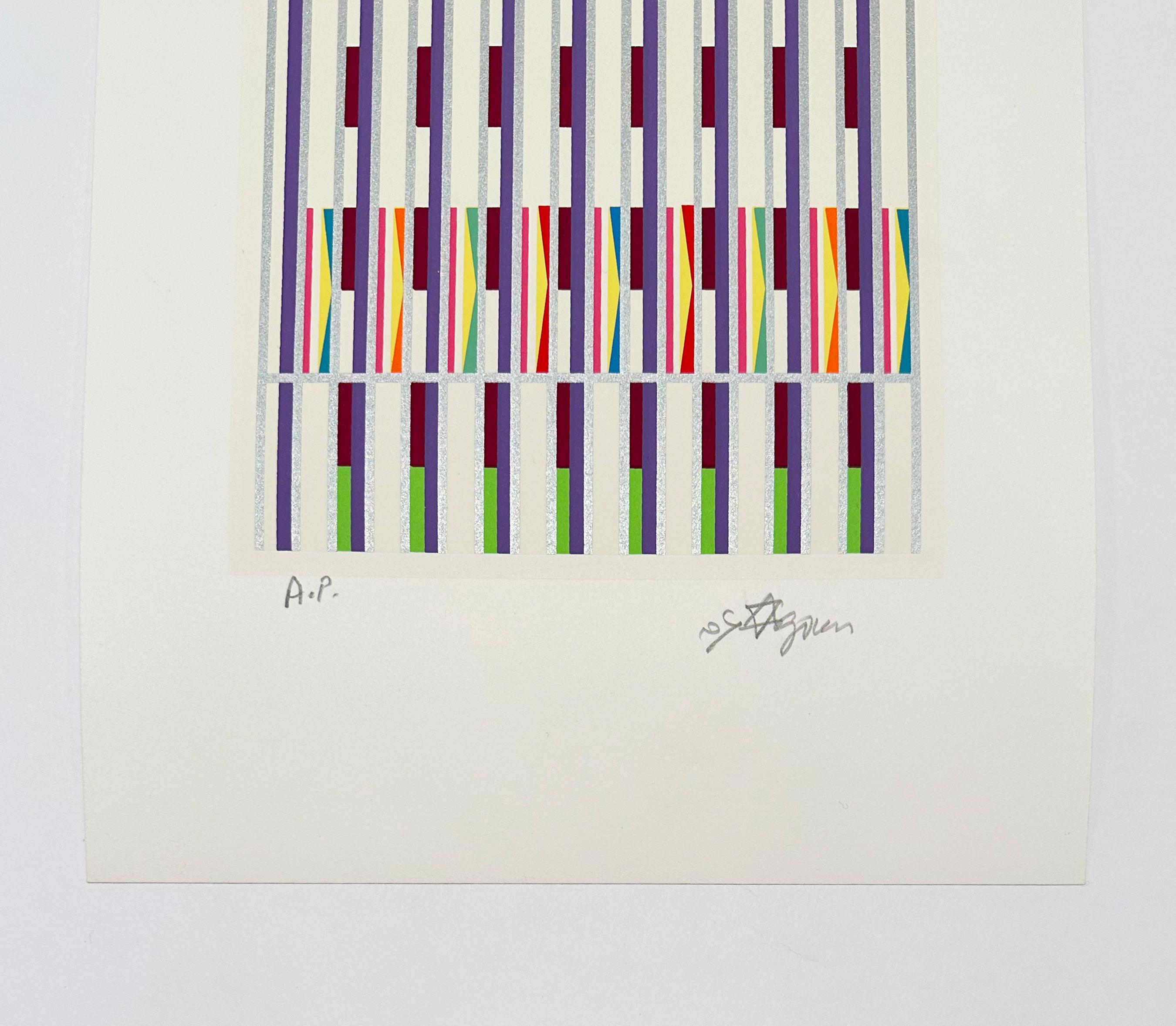 Untitled, from Vertical Orchestration - Abstract Print by Yaacov Agam