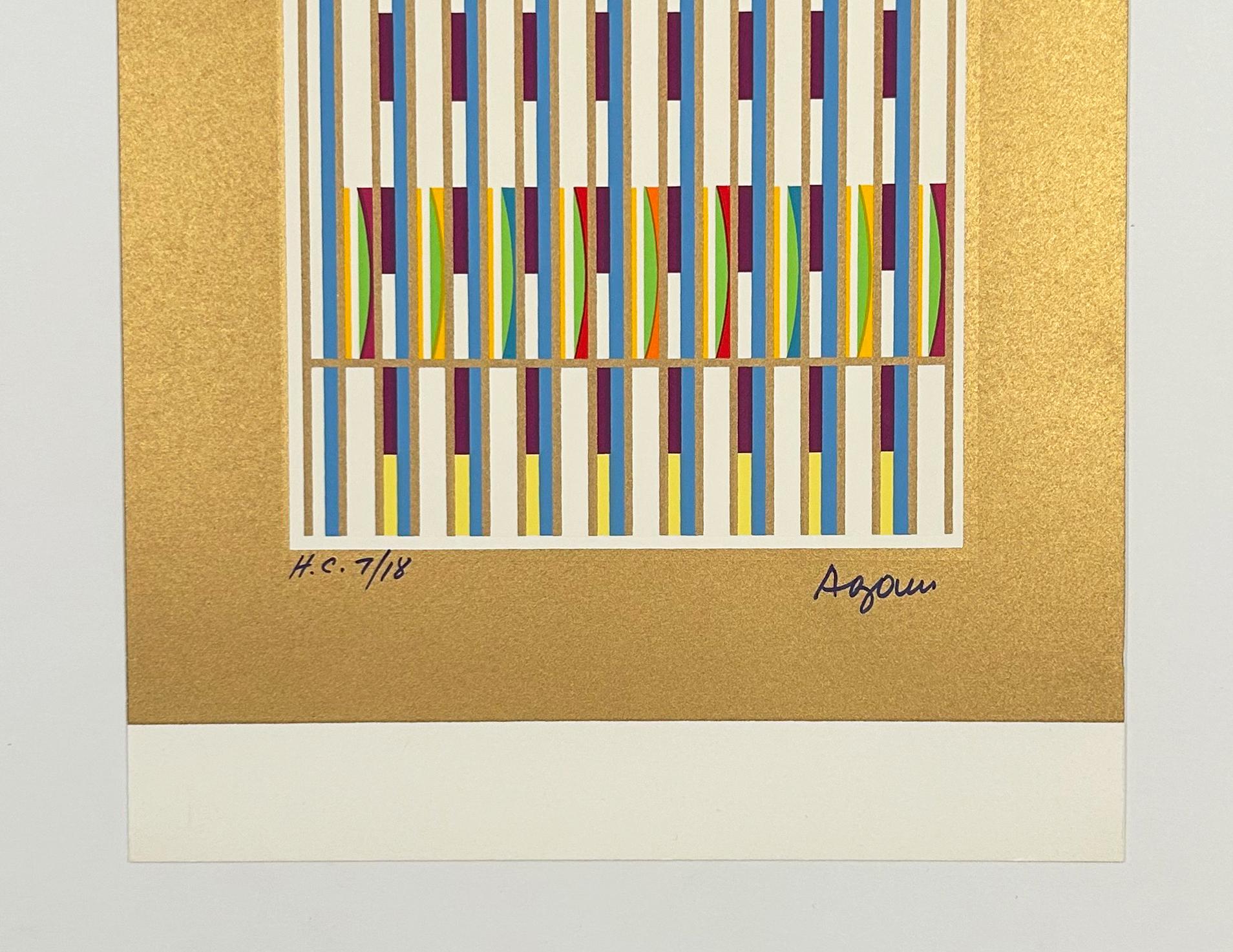Untitled, from Vertical Orchestration - Abstract Print by Yaacov Agam