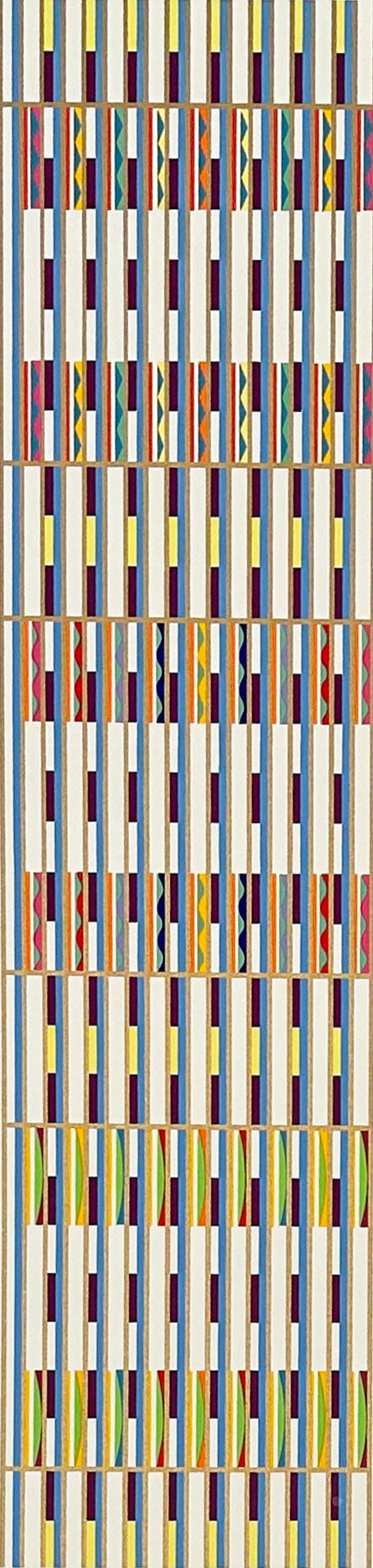Yaacov Agam Abstract Print - Untitled, from Vertical Orchestration