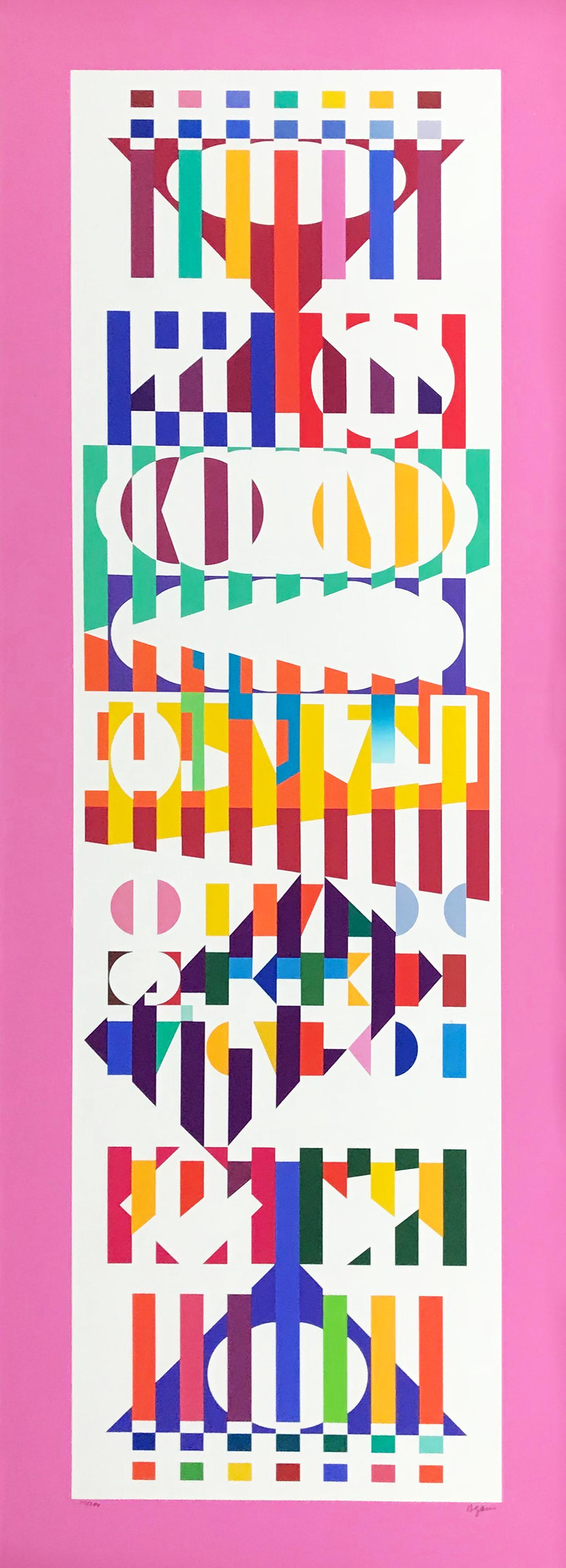Yaacov Agam Abstract Print - UNTITLED (PINK)