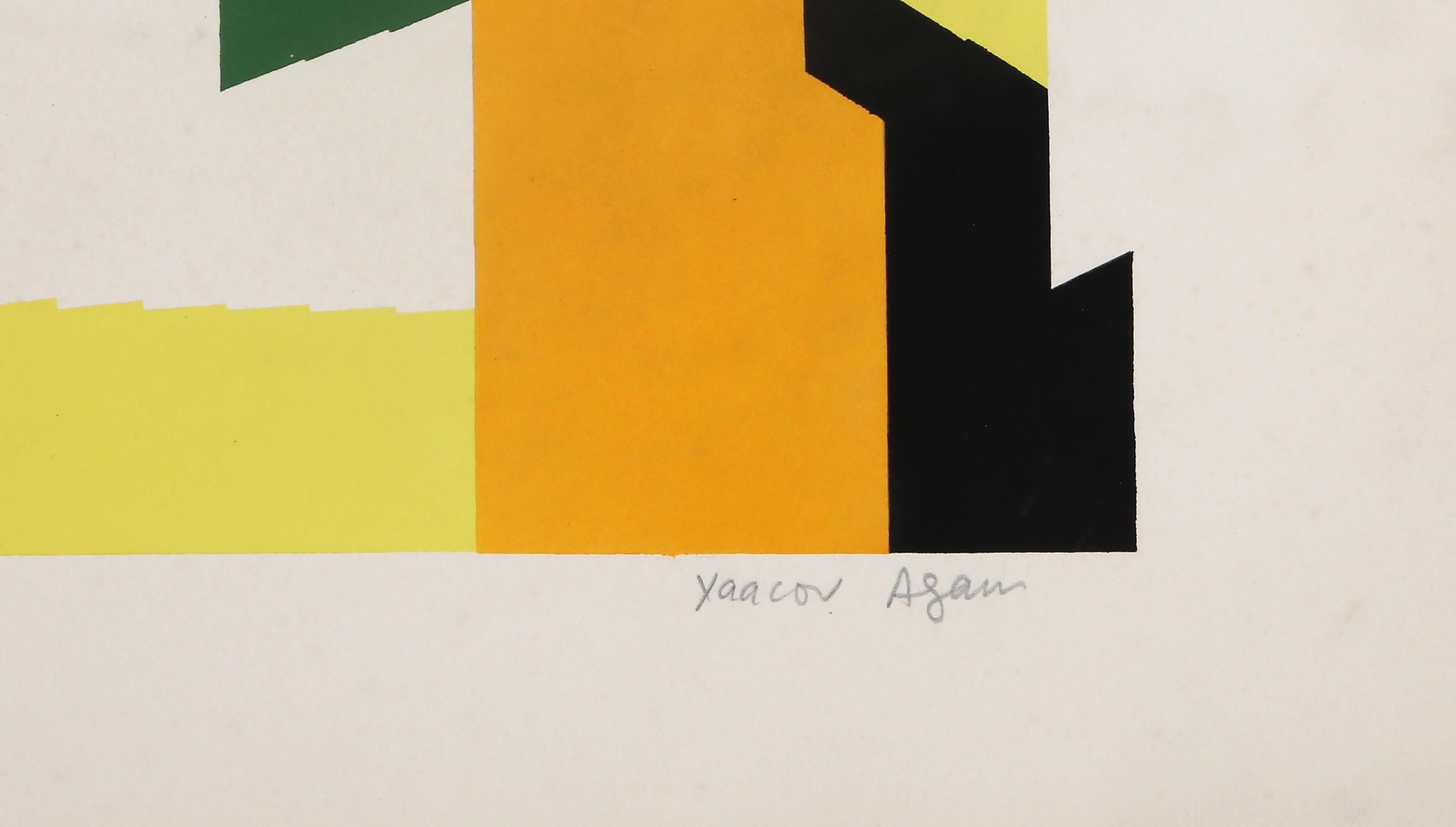 Urban Camo, abstrakter geometrischer Siebdruck von Yaacov Agam im Angebot 3