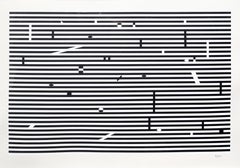 V dalla serie Double Metamorphosis, serigrafia Op Art di Yaacov Agam