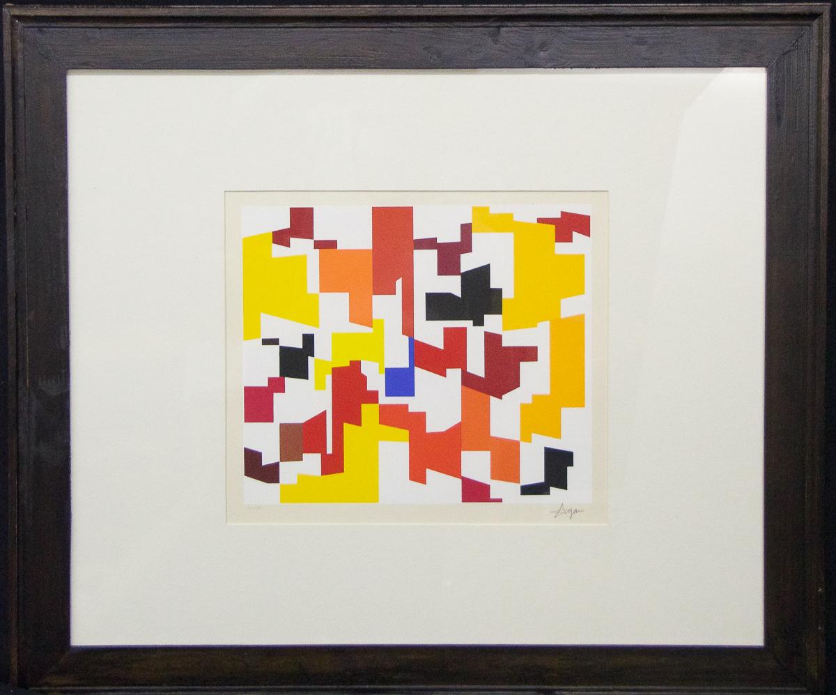 Yaacov Agam Abstract Print - Woman-Framed Limited Edition Serigraph. Signed, comes with COA