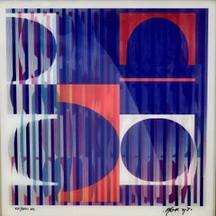 Yaacov Agam Oval Agamograph Lenticular Print Artist Proof Signed & Numbered