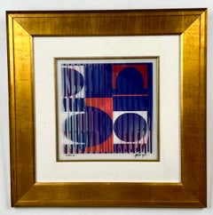 Yaacov Agam Oval Agamograph Lenticular Print Artist Proof Signed & Numbered