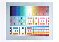 YAACOV AGAM „THE BLESSING“ (Licht) SERIGRAPH, SIGNED & NUMBERED, PUBLISHER COA
