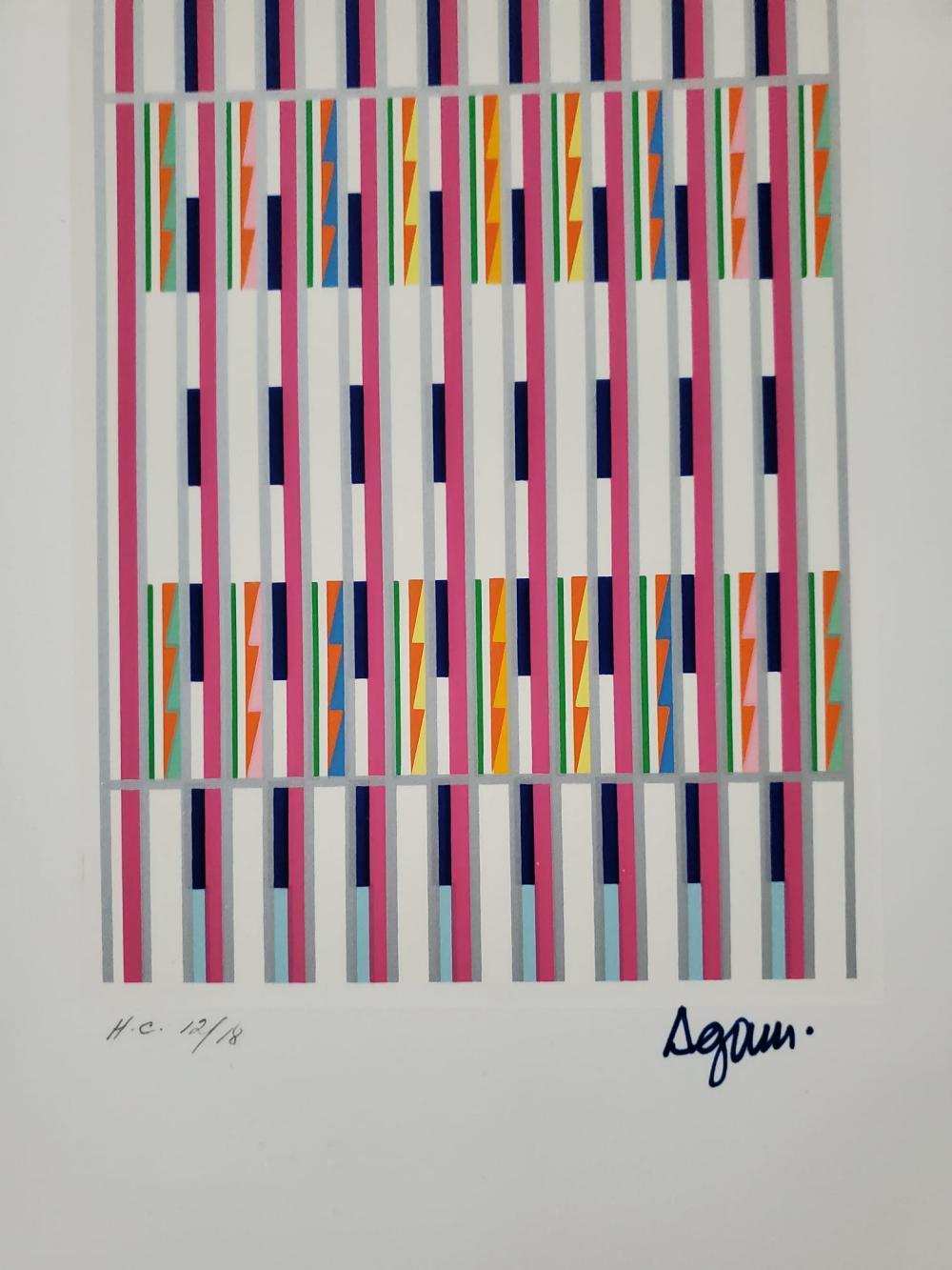 YAACOV AGAM, VERTICAL ORCHESTRATION, SERIGRAPH SIGNED & NUMBERED - Print by Yaacov Agam