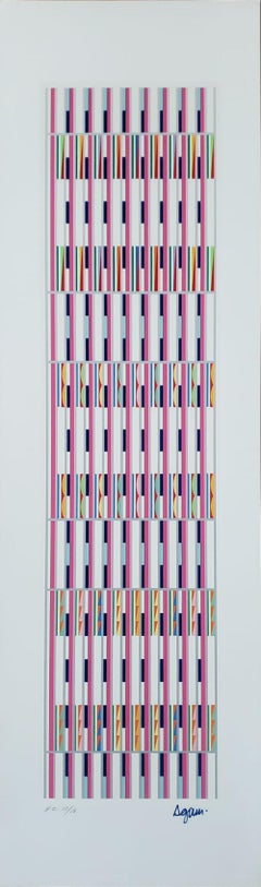 YAACOV AGAM, VERTICAL ORCHESTRATION, SERIGRAPH SIGNED & NUMBERED