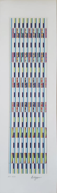 YAACOV AGAM, VERTICAL ORCHESTRATION, SERIGRAPH SIGNED & NUMBERED