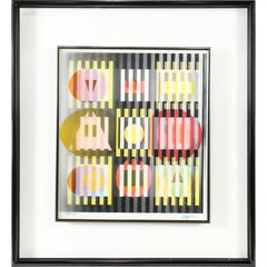 Yaacov Agam 'White Night' Agamograph print, Signed Limited Edition