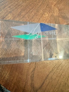 Scultura astratta geometrica colorata, firmata da Yaacov Agam