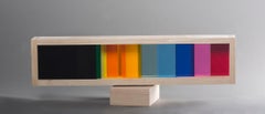 YAACOV AGAM - INFINITY TRANSPARENCY. Limited edition sculpture. Kinetic Op Art