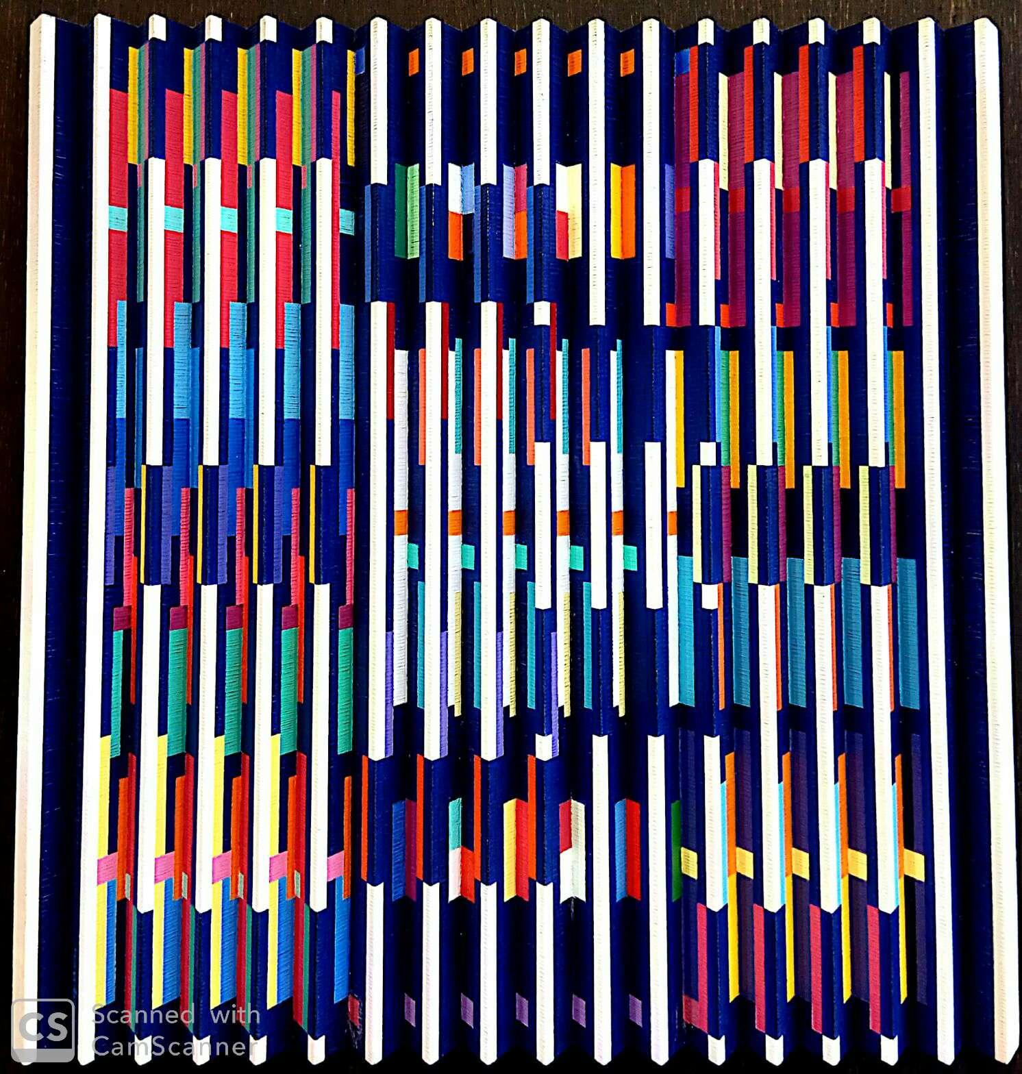 Yaacov Agam, Petit EAnd, œuvre cinétique originale, acrylique sur aluminium en vente 3