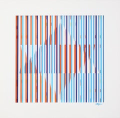 Yaacov Agam, Star of David, Agamograph with Shutter, Framed