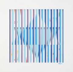Vintage Yaacov Agam, Star of David, Agamograph with Shutter, Framed