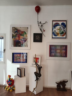 Yaacov Agam, Zig-Zag, Movable Kinetic chromed  Steel sculpture