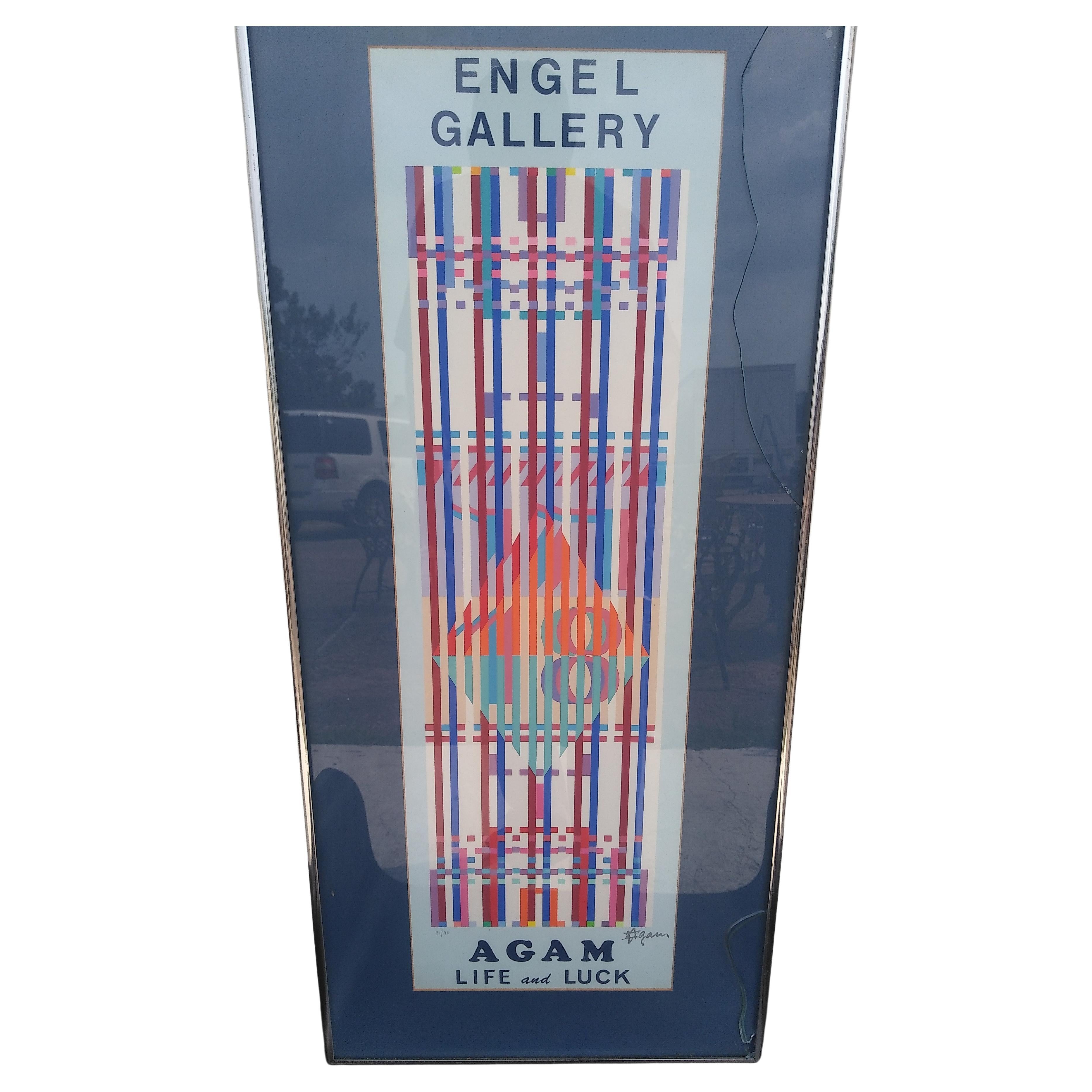 Yaacov Agam Signed and Numbered Exhibition poster For Sale