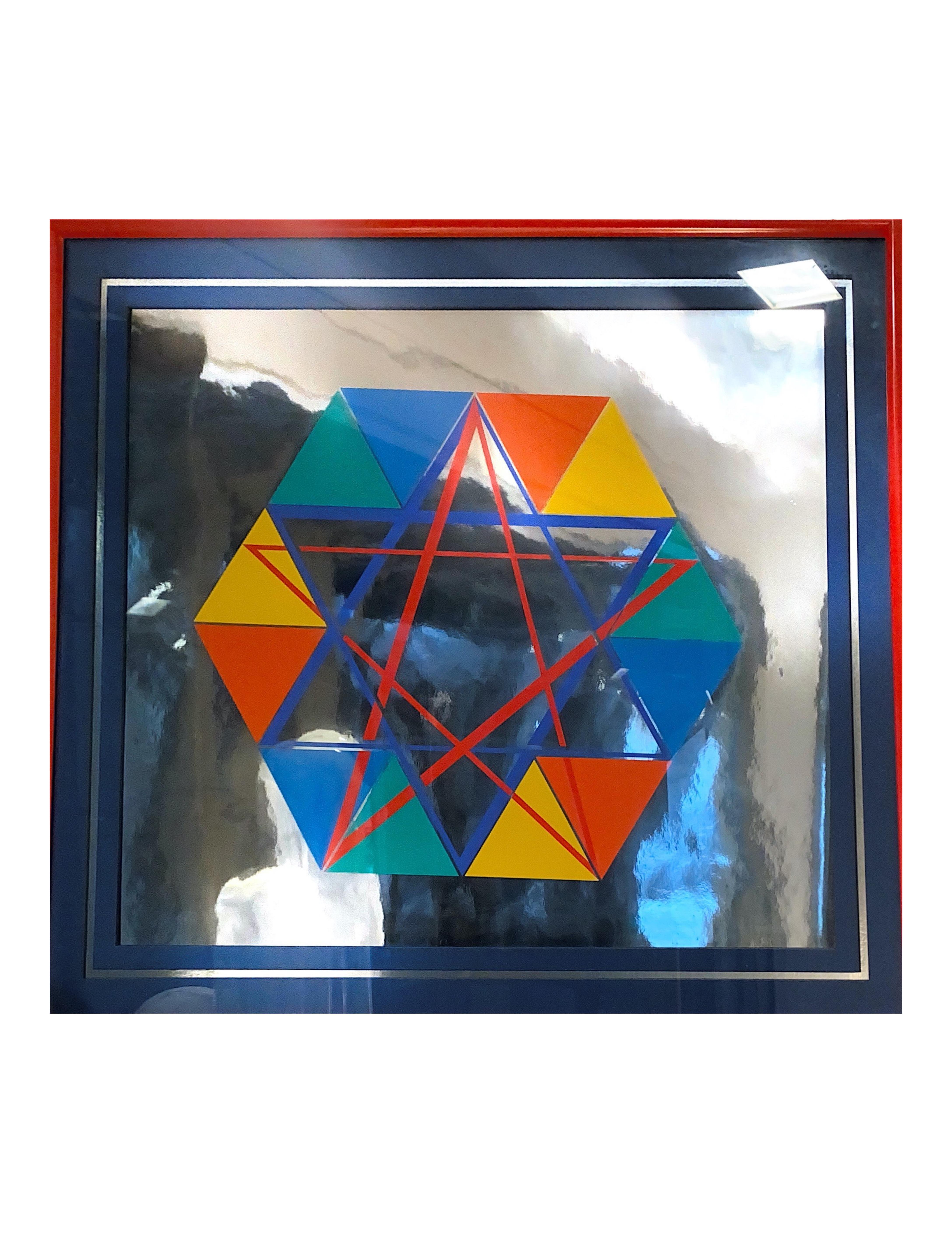Yaacov Agam - Star of David - Abstract Illusionism, 1979  For Sale 1