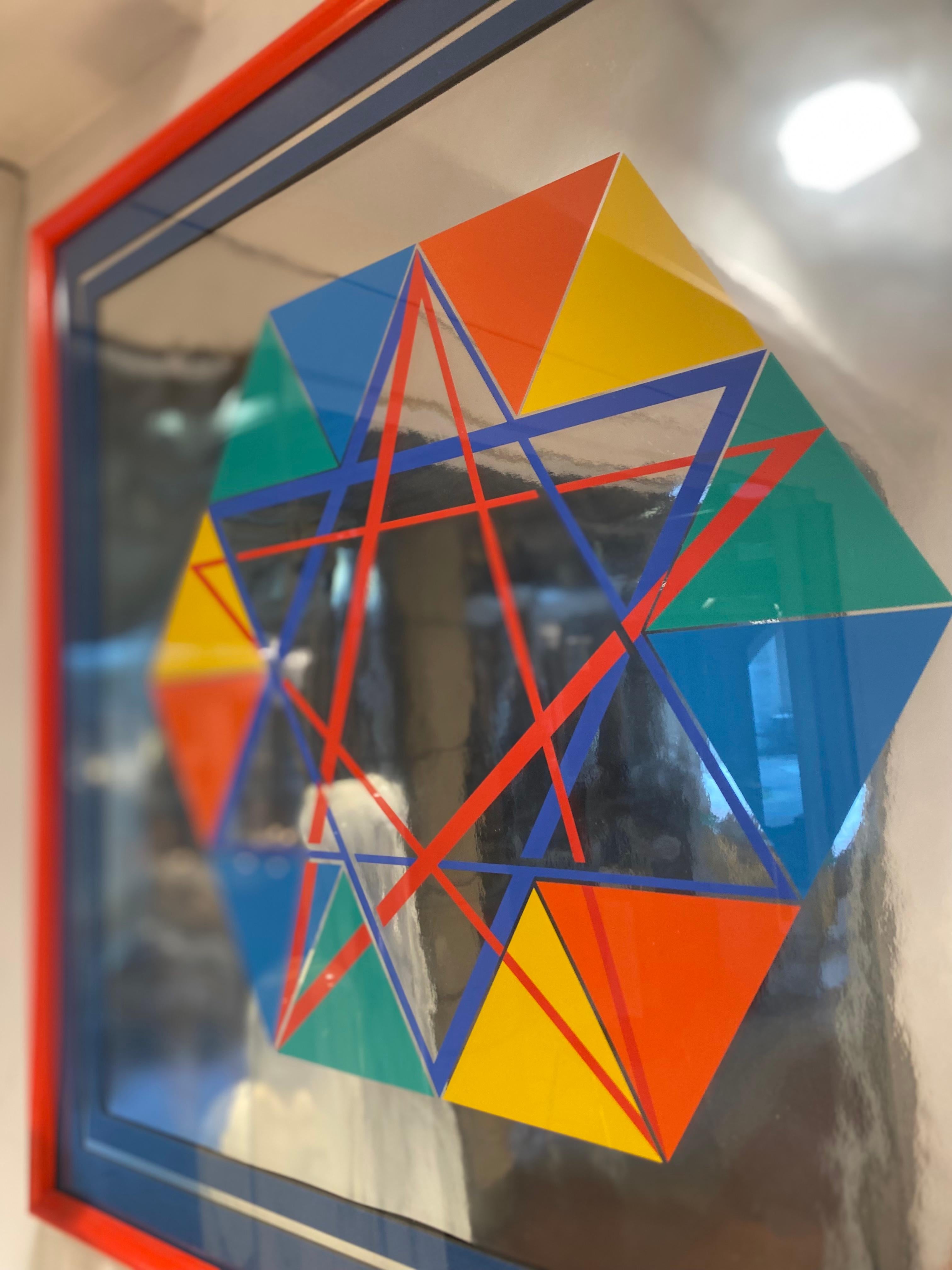 Yaacov Agam - Star of David - Abstract Illusionism, 1979  For Sale 2