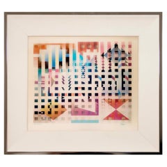 Yaacov Agam Vision Integration Signed Kinetic Art Agamograph 22/25 H.C. Framed