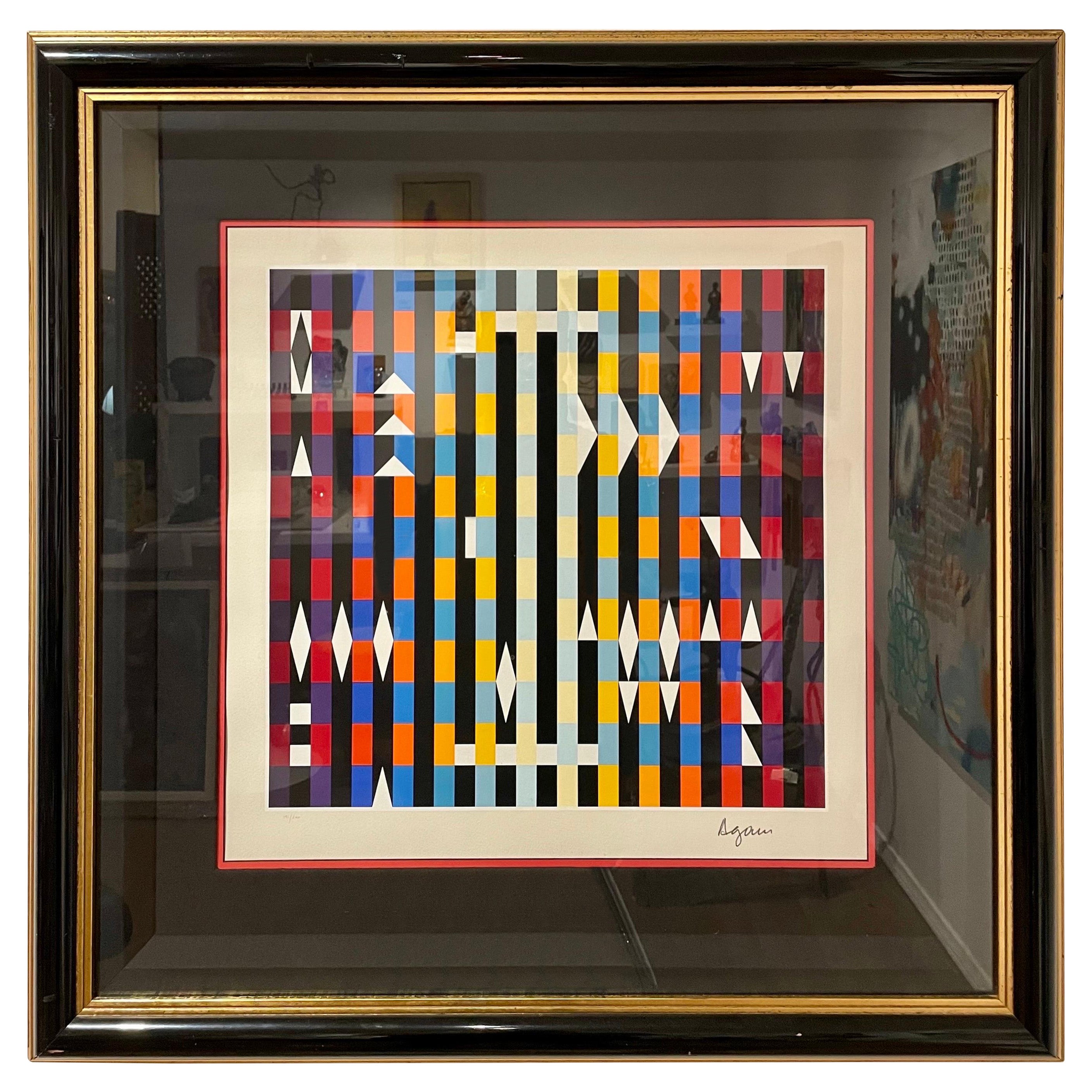 Yaacov Agam Yucatan Modern Signed Serigraph Framed Signed & Numberedom Mum a