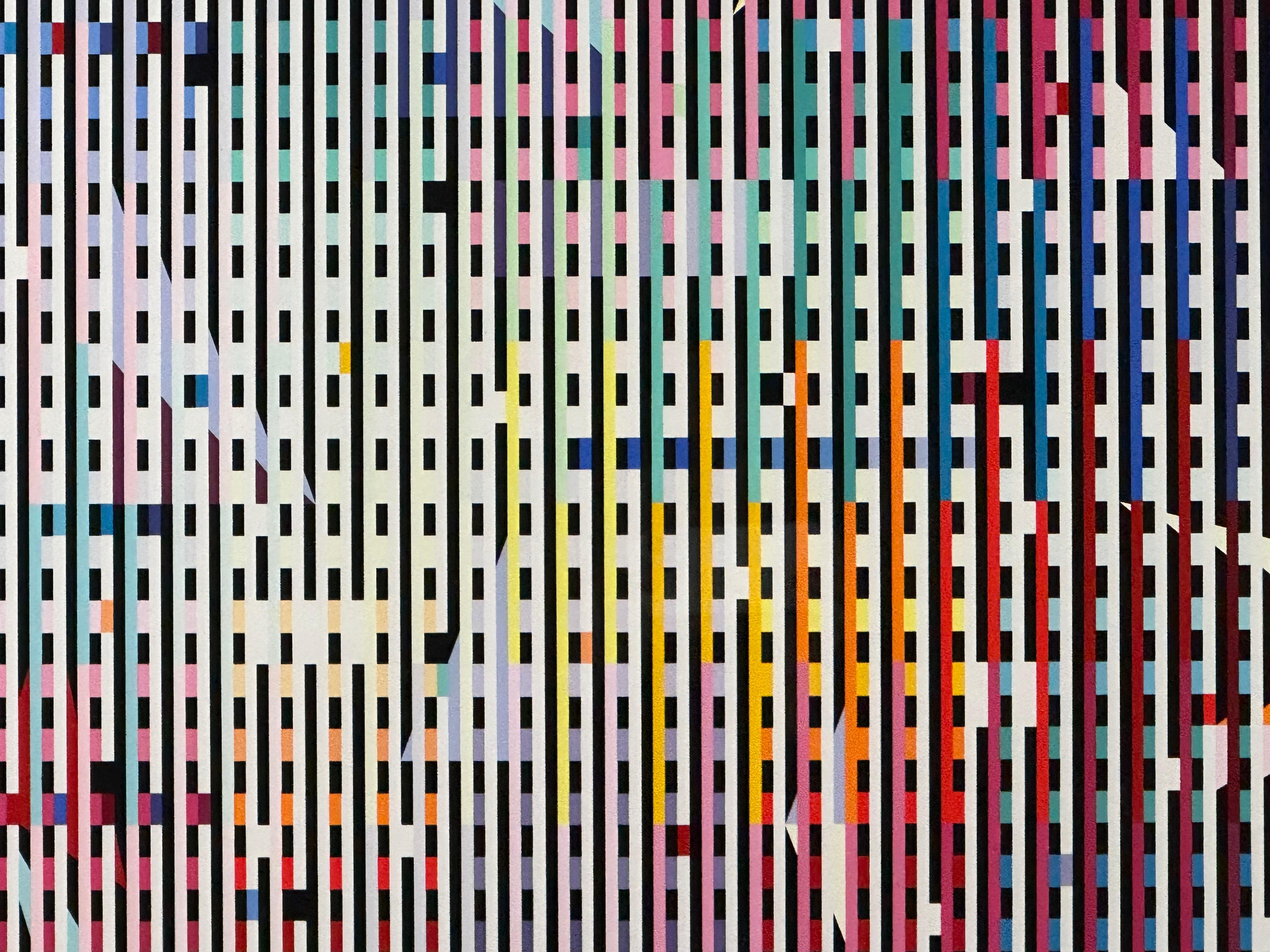 Mehrfarbige kinetische Op-Art-Lithographie des israelischen Künstlers Yaacov Agam (Kinetisch), Print, von  	Yaacov (Gibstein) Agam