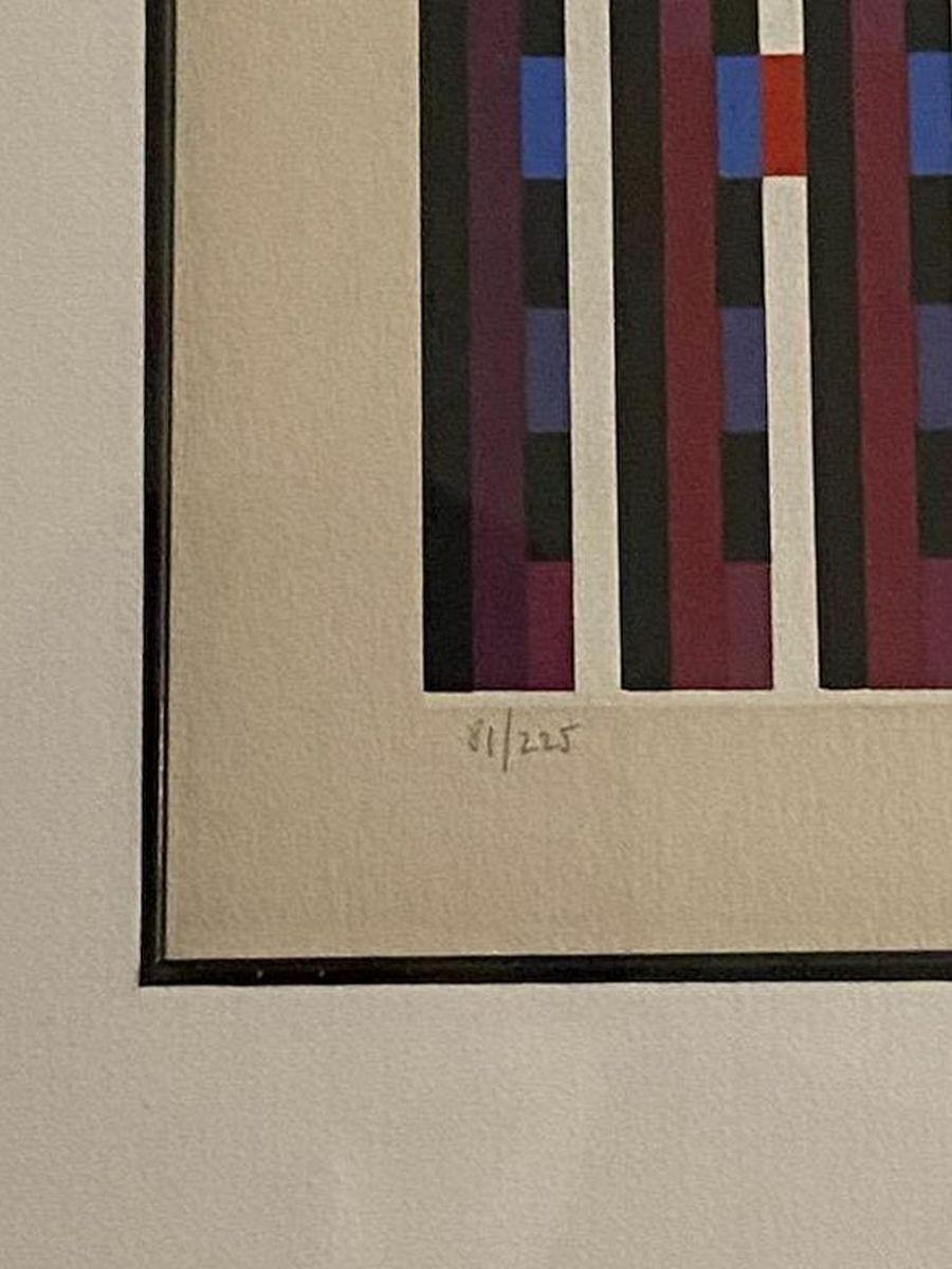 Mehrfarbige kinetische Op-Art-Lithographie des israelischen Künstlers Yaacov Agam 3