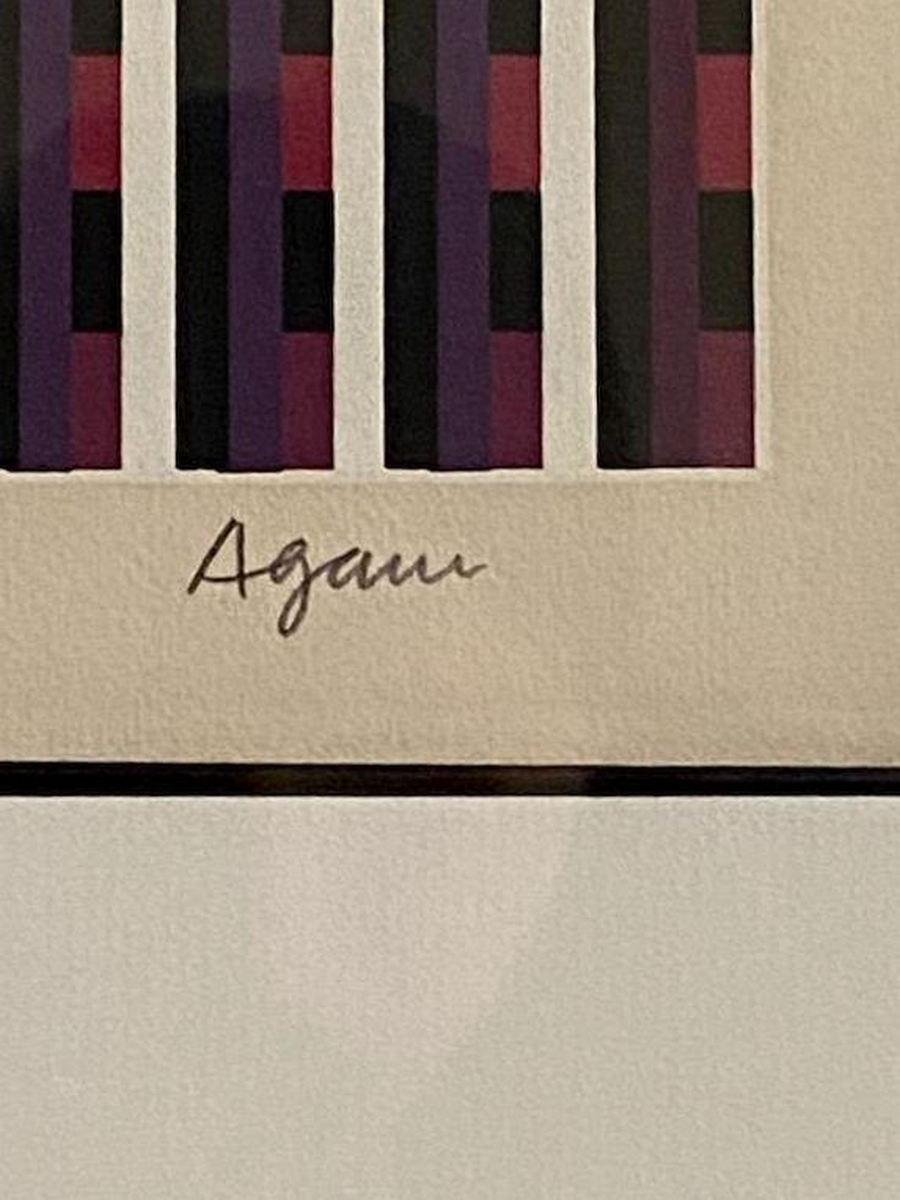 Mehrfarbige kinetische Op-Art-Lithographie des israelischen Künstlers Yaacov Agam 4