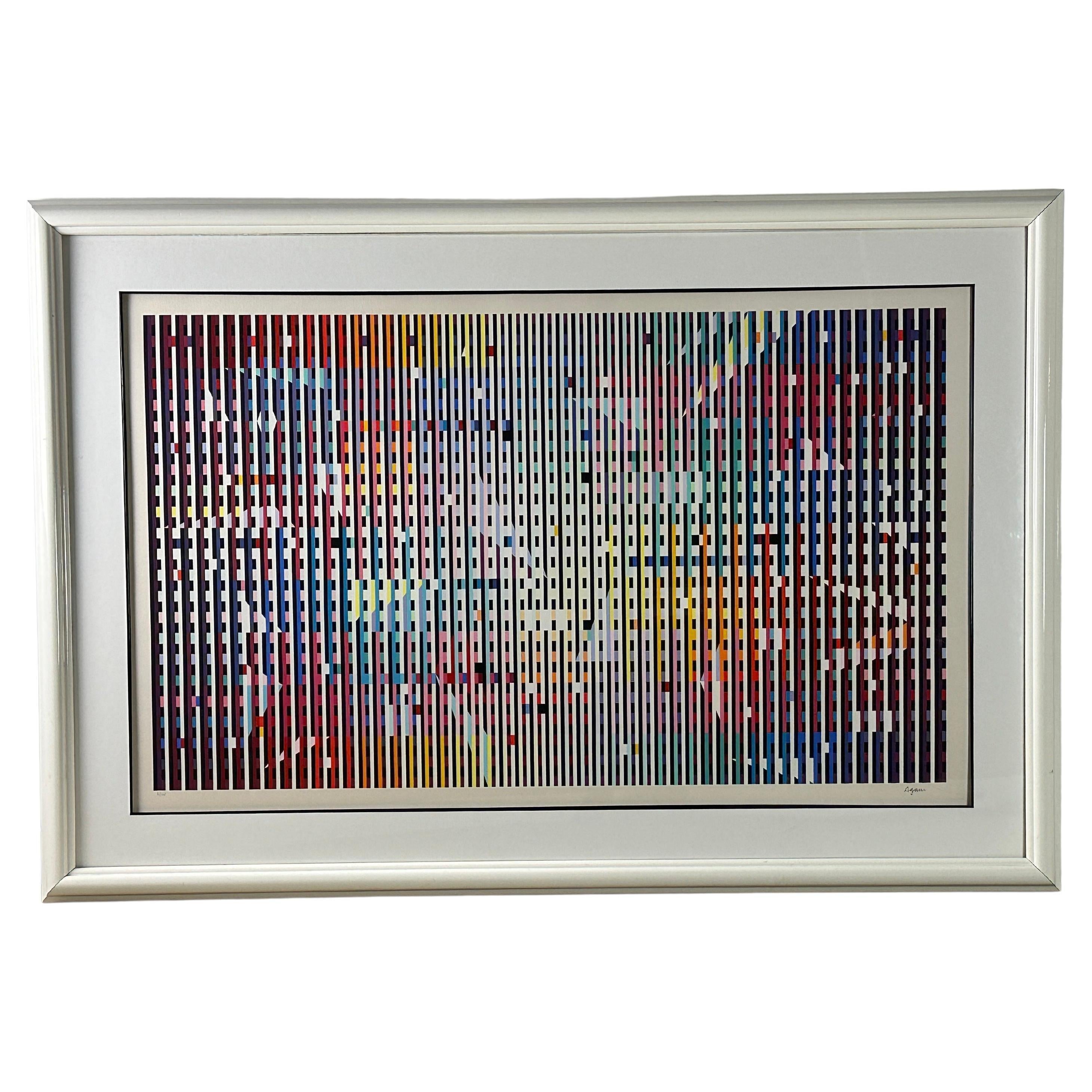  	Yaacov (Gibstein) Agam Print – Mehrfarbige kinetische Op-Art-Lithographie des israelischen Künstlers Yaacov Agam
