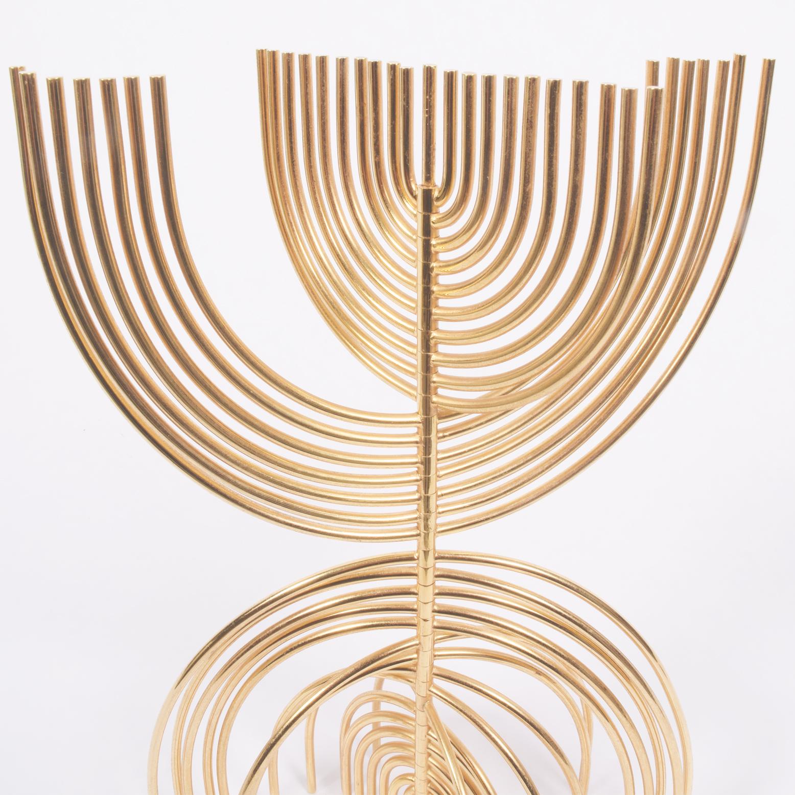 Plated Yaakov Agam Kinetic Sculpture, 1988