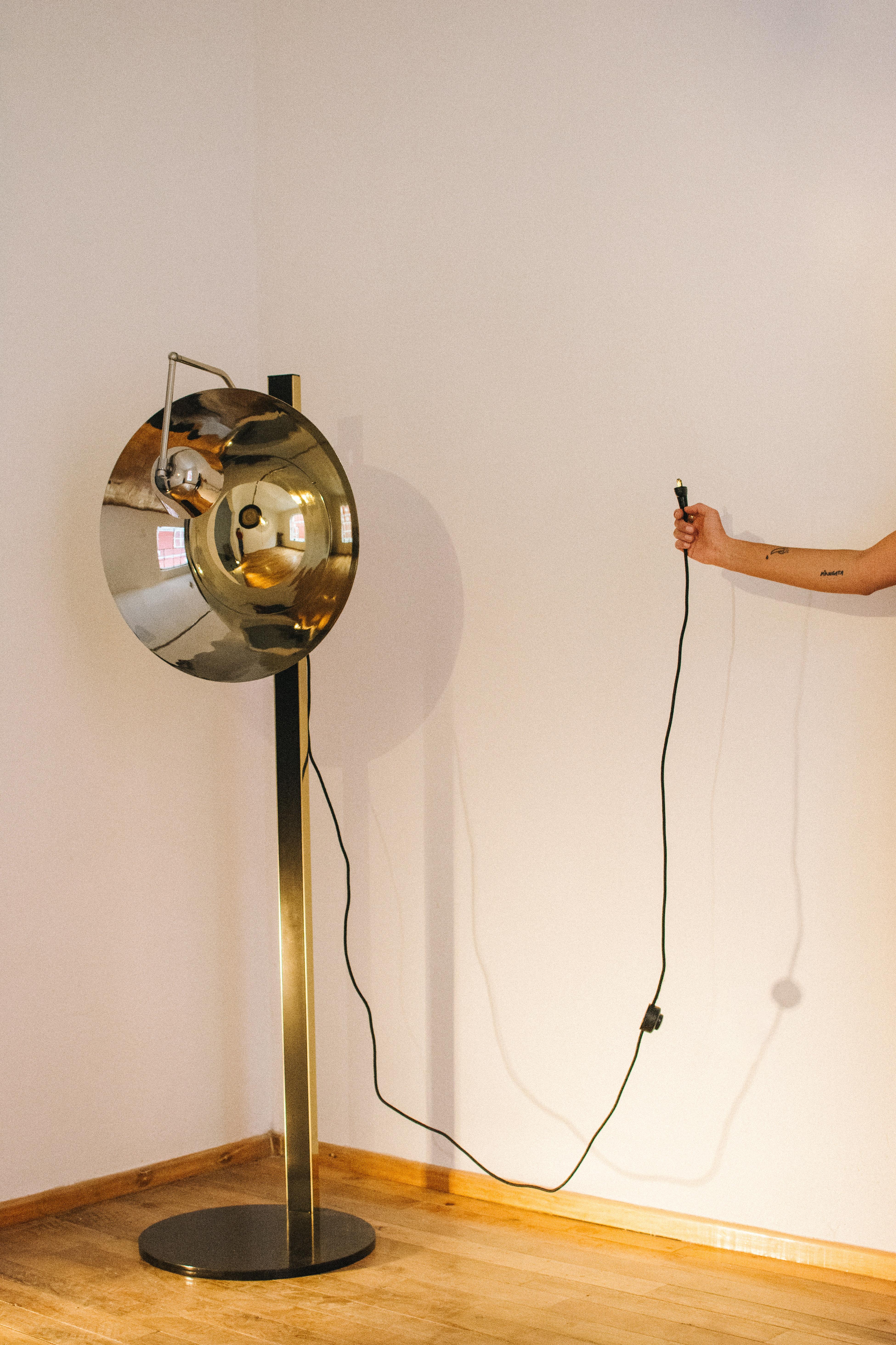 Brass Yacaman Floor Lamp by Sombra Design For Sale