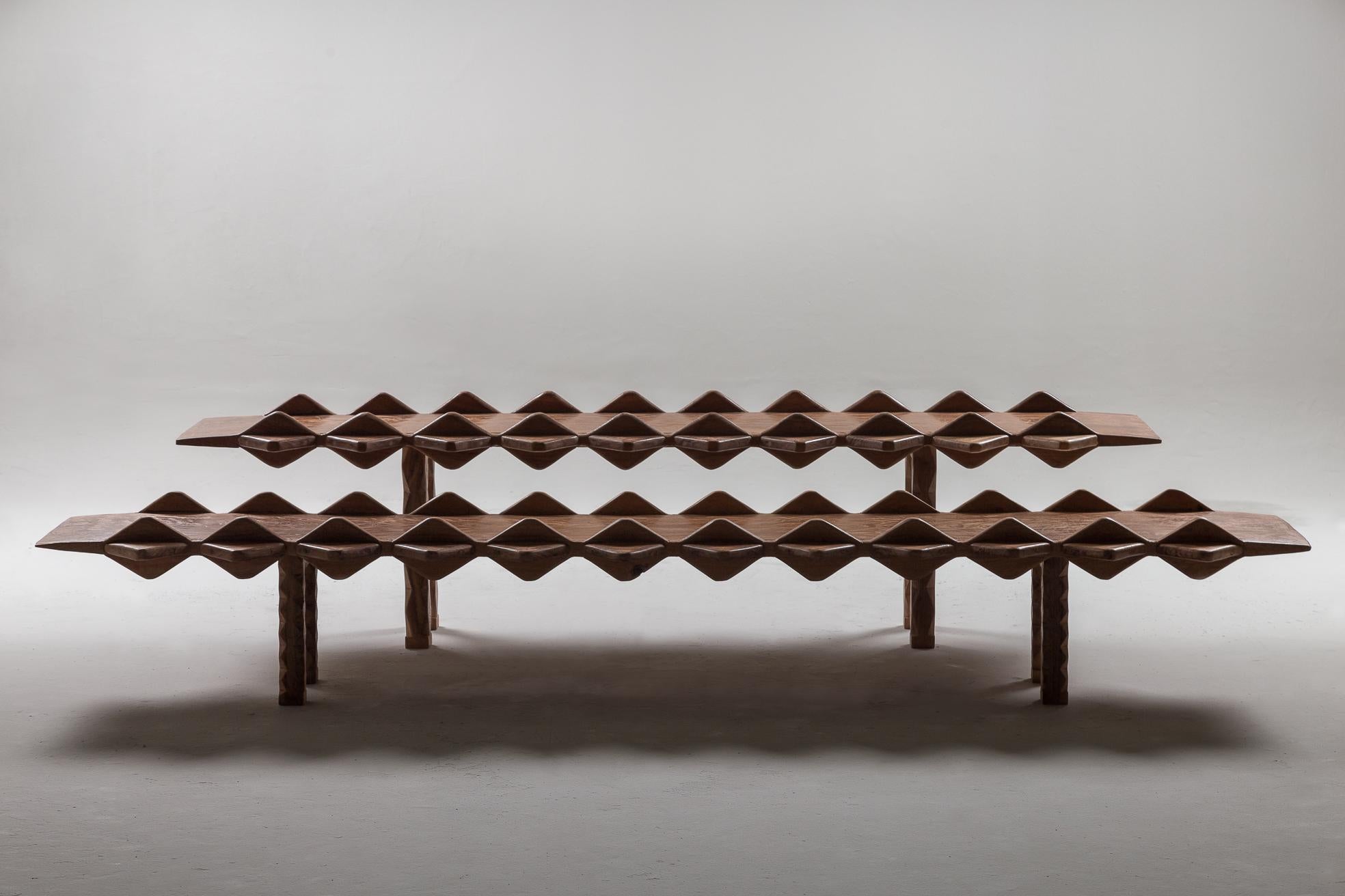 Hand-Crafted Yacaré L Table by Cristian Mohaded For Sale