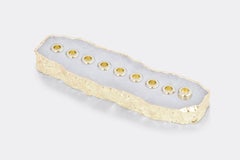 Yachad Menorah in Marble and Gold by Anna Rabinowitz