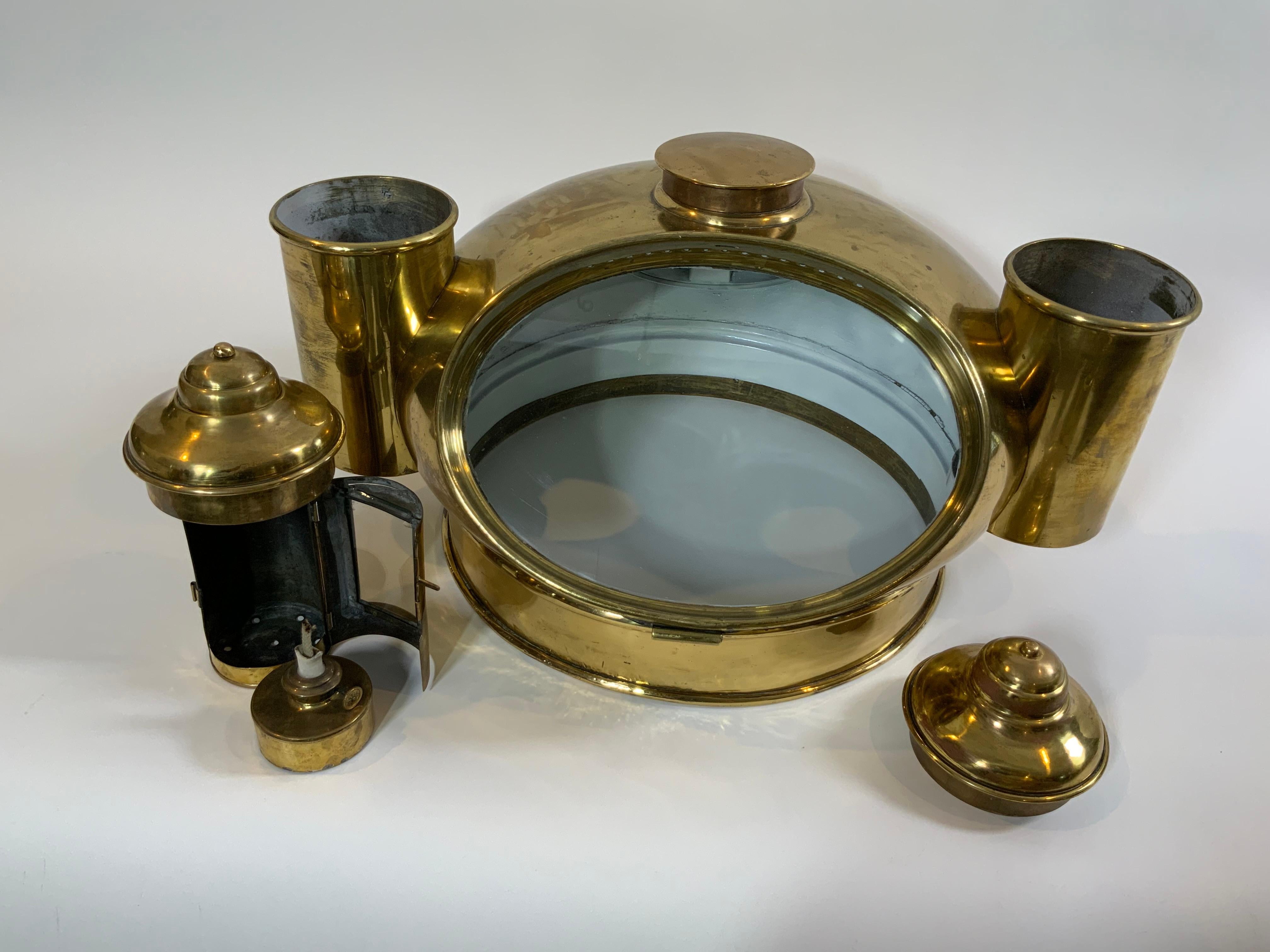 Yacht Binnacle from Italy Circa 1880 with Dry Card Compass In Good Condition For Sale In Norwell, MA