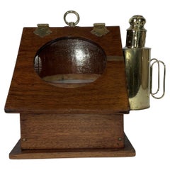 Antique Yacht Binnacle with Wood Bowl Compass
