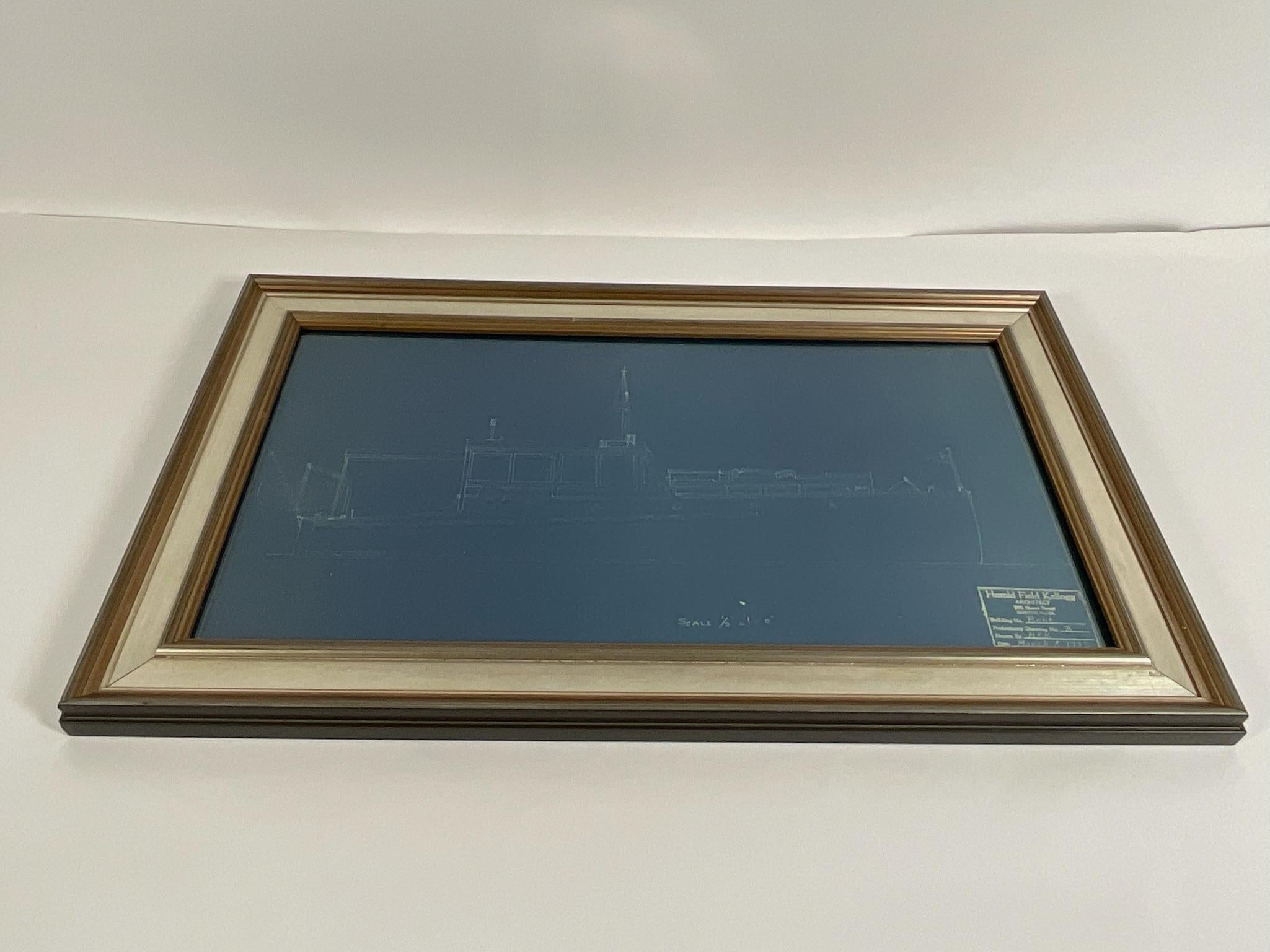 Yacht Blueprint von Harold Field Kellogg im Zustand „Gut“ im Angebot in Norwell, MA