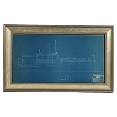 Vintage Yacht Blueprint by Harold Field Kellogg