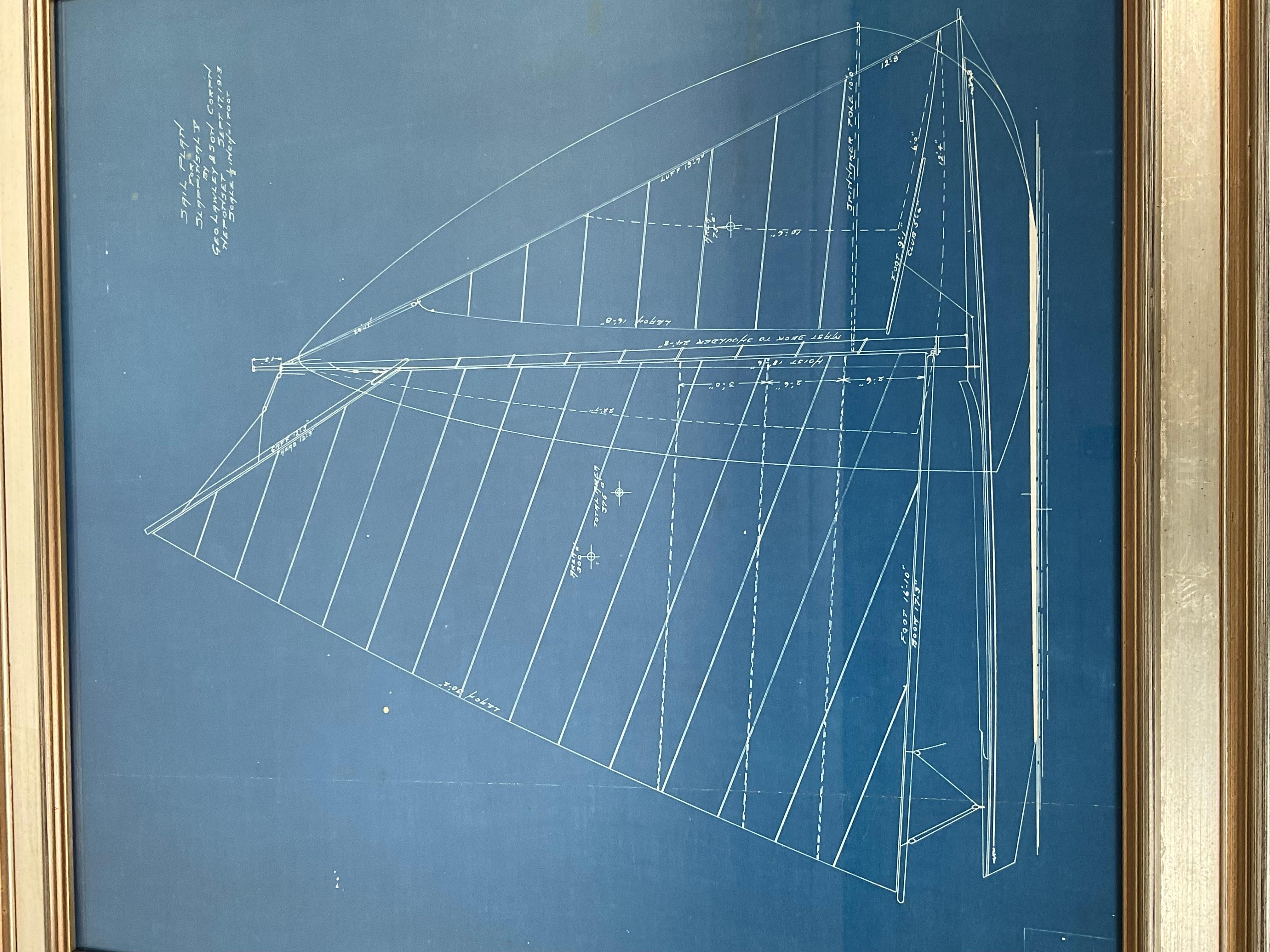 Yacht Blueprint from George Lawley of Boston 2